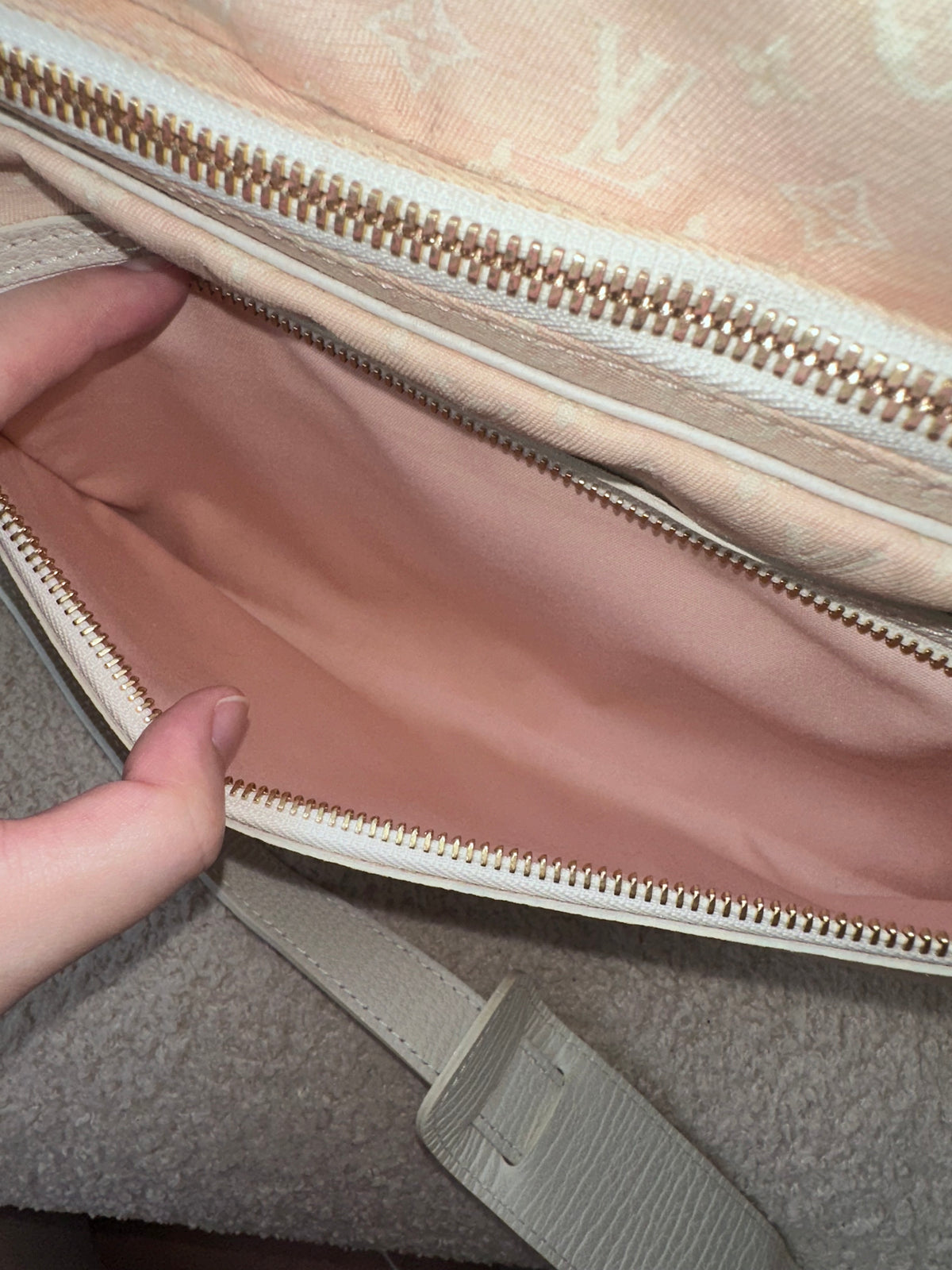 Louis Vuitton Baby Pink Mini Lin Travel Diaper Carryall Bag