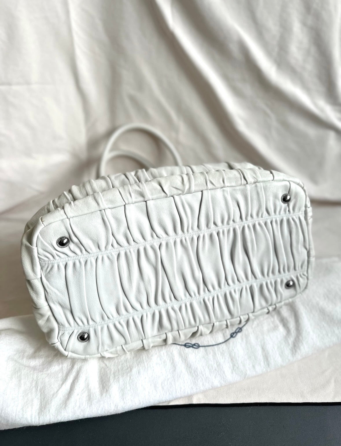 Prada Archive Gathered Crystal-embellished Top Handle Bag
