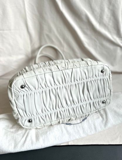 Prada Archive Gathered Crystal-embellished Top Handle Bag