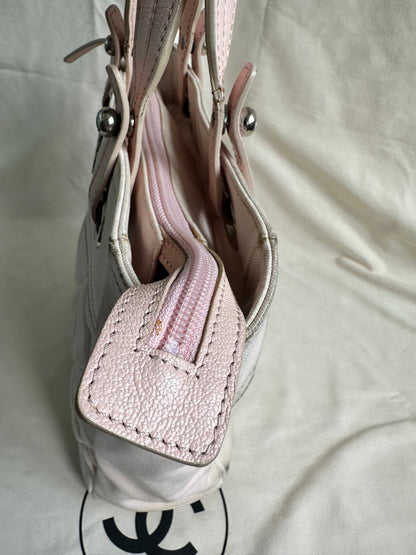 Chanel Baby Pink Biarritz Shoppers Tote Bag