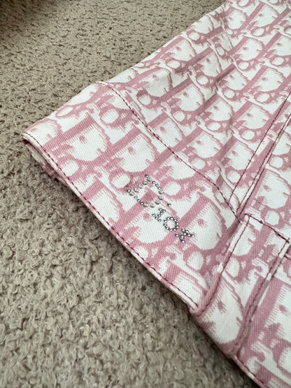Dior John Galliano Pink Trotter Vest Flowers Jacket Top