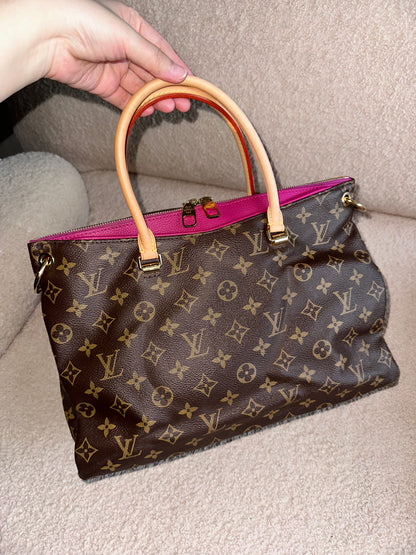 Louis Vuitton Monogram Pallas MM Tote Bag - Rose Fuchsia