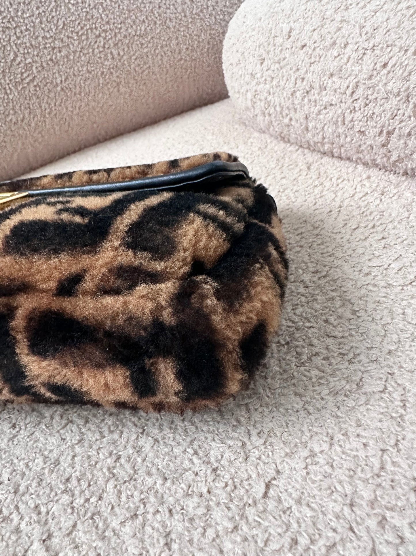 Fendi Shearling Fur Zucca Baguette