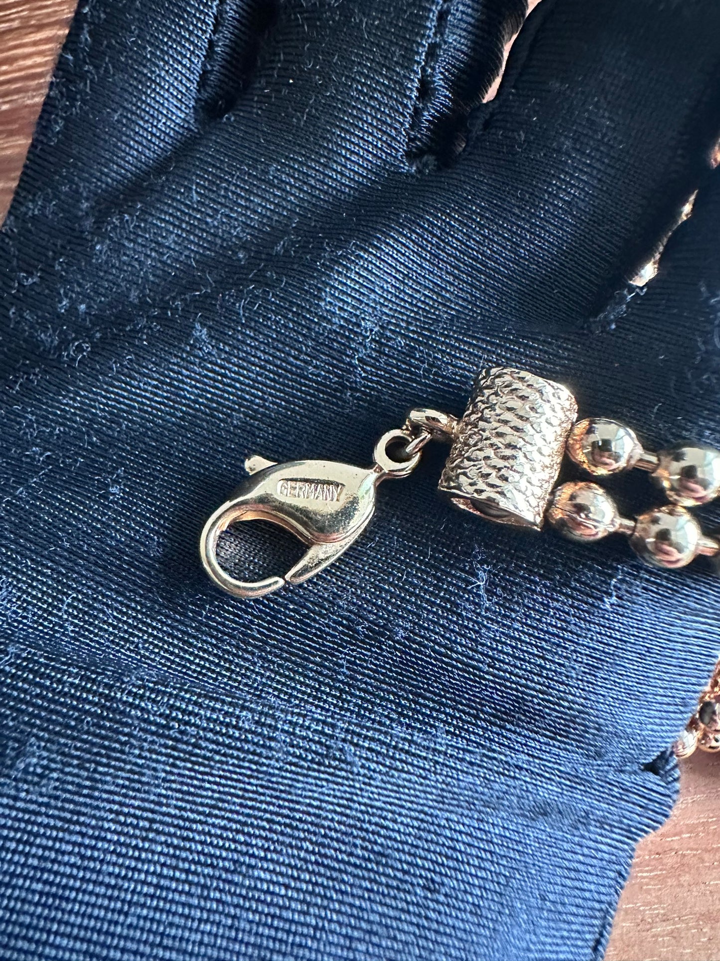 Dior Vintage Gold Tone Waterfall Statement Necklace Crystals