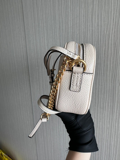 Tory Burch McGraw Camera Crossbody Bag Cream Beige