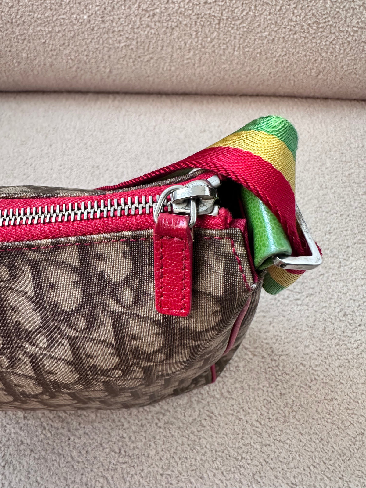 Dior Rasta 2004 John Galliano Rainbow Messenger Crossbody Bag