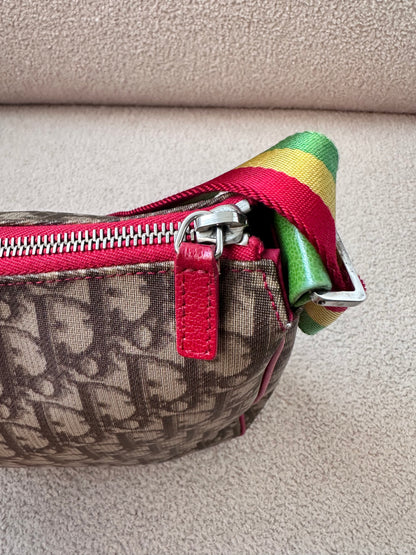 Dior Rasta 2004 John Galliano Rainbow Messenger Crossbody Bag