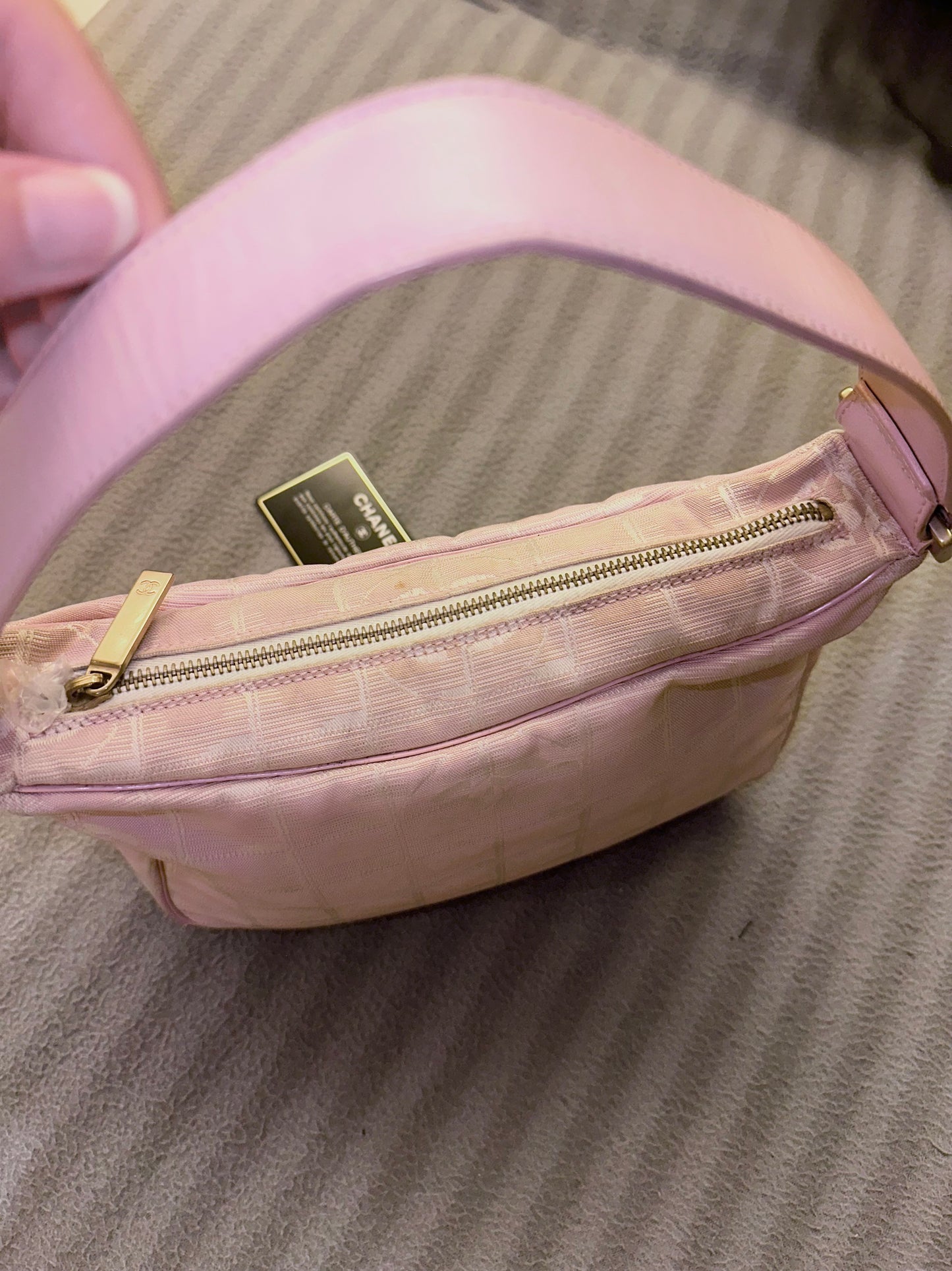 Chanel Pink Mini Travel Line Hobo Bag