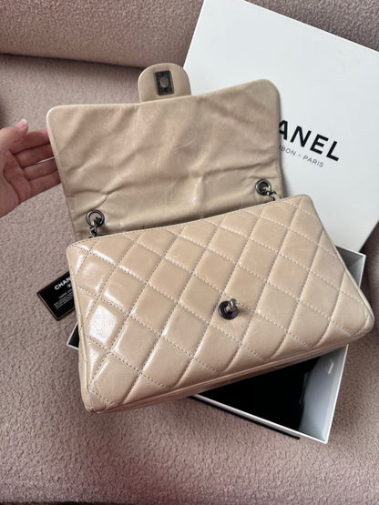 Chanel Large Classic Flap Bag Beige Calfskin