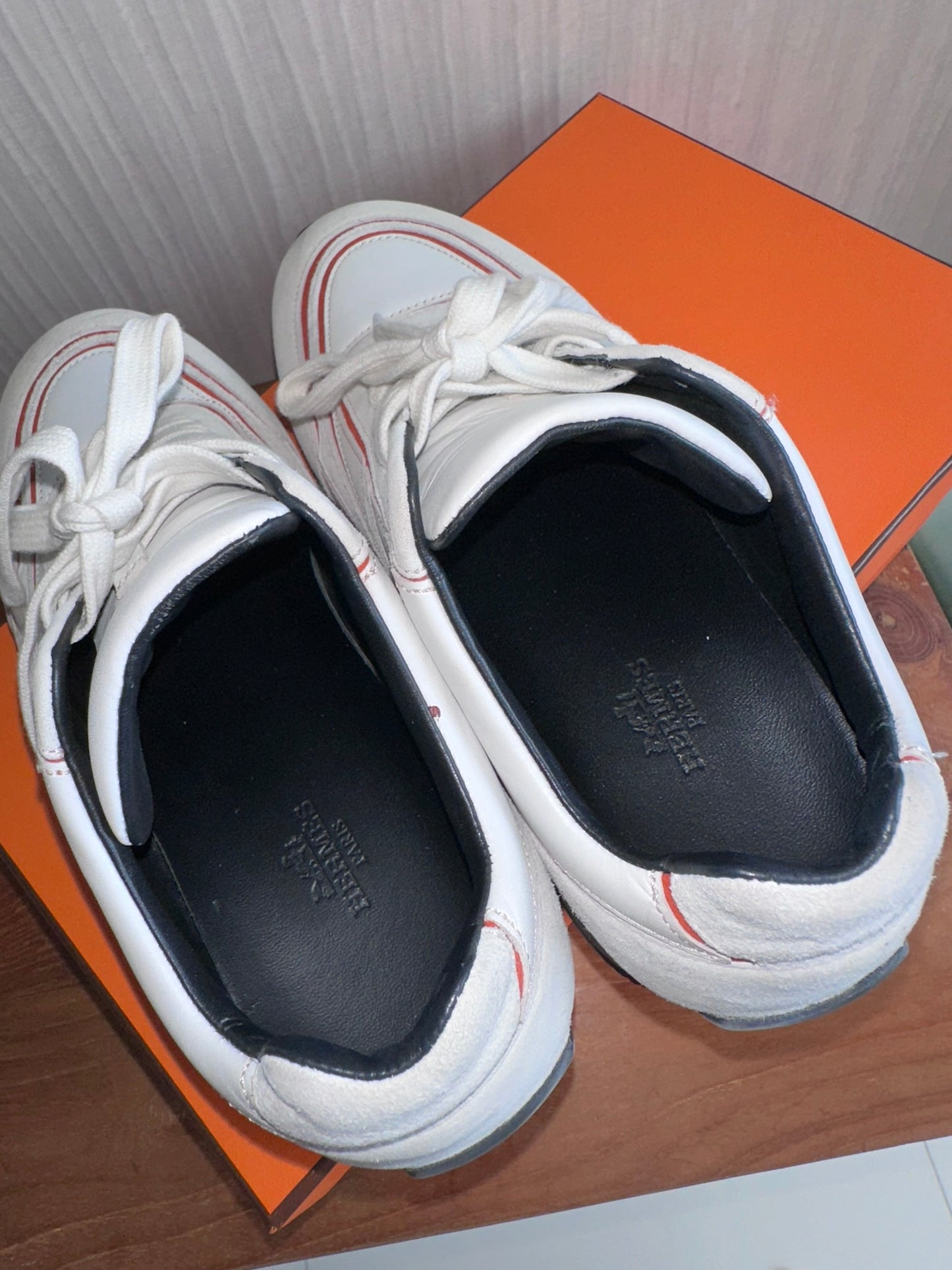 Hermes Chris Sneakers White Leather