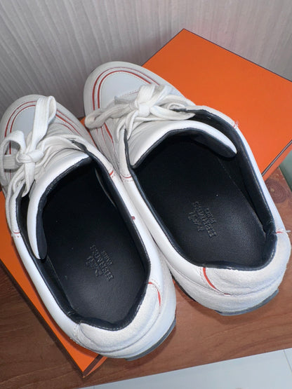 Hermes Chris Sneakers White Leather