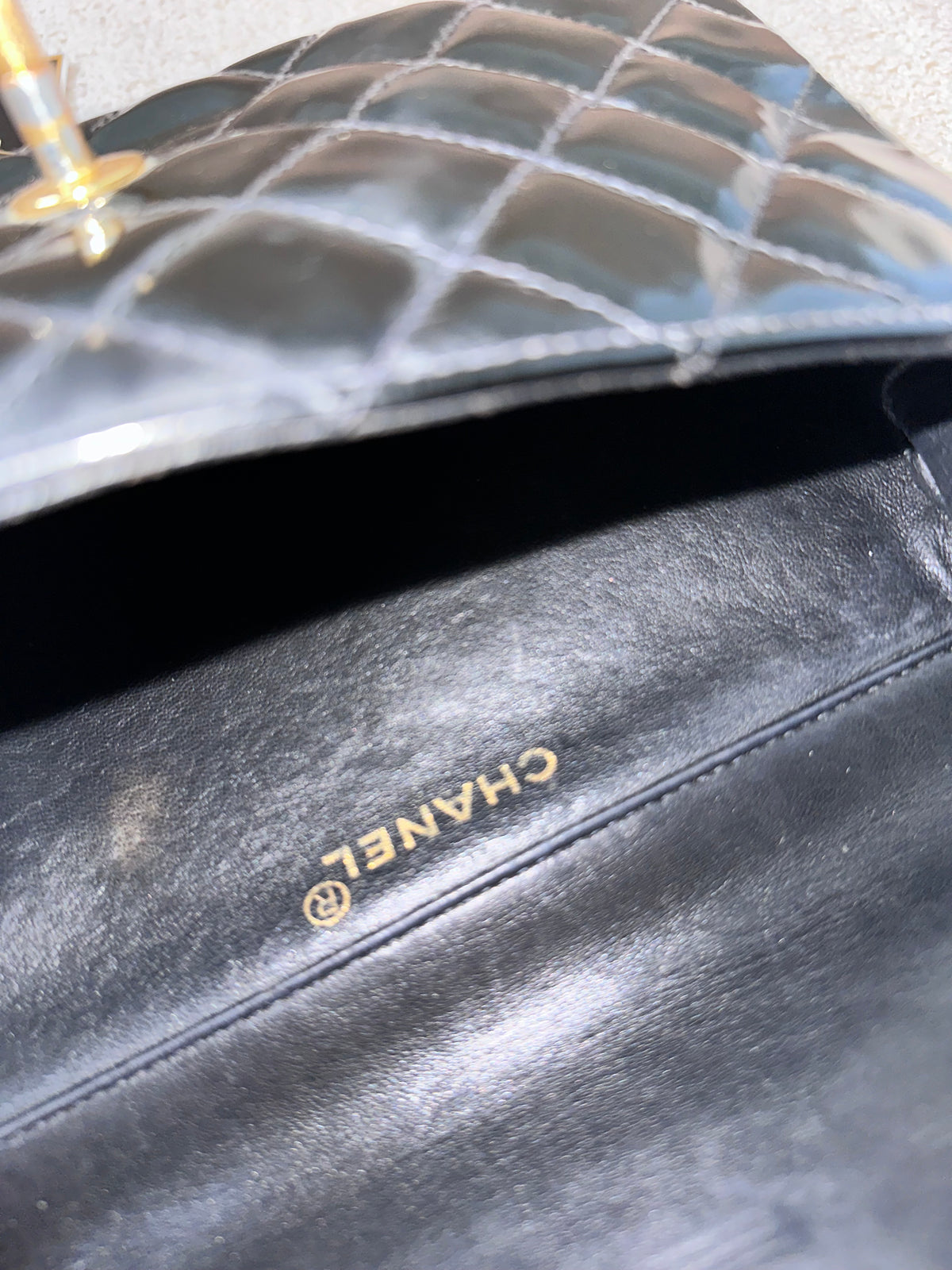 Chanel Vintage Double Face Black Quilted Classic Flap Bag