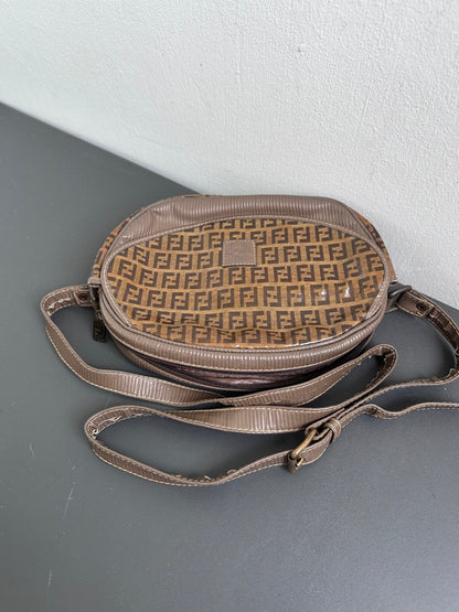 Fendi FF Zucca Zucchino Oval Crossbody Bag