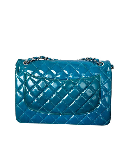 Chanel Jumbo Patent Quilted Classic Flap Bag
