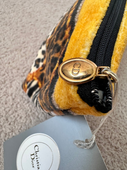 Dior Vintage Animal Print Vanity Zip Pouch