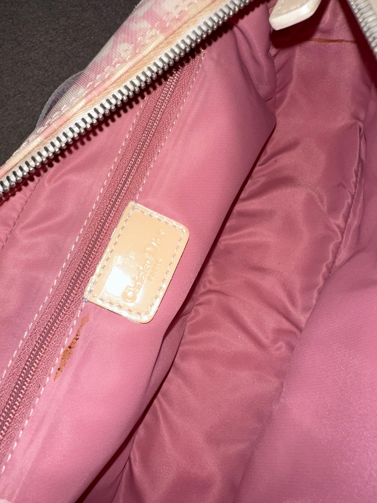 Dior 2003 Pink Trotter Oblique Diorissimo Crossbody Bag