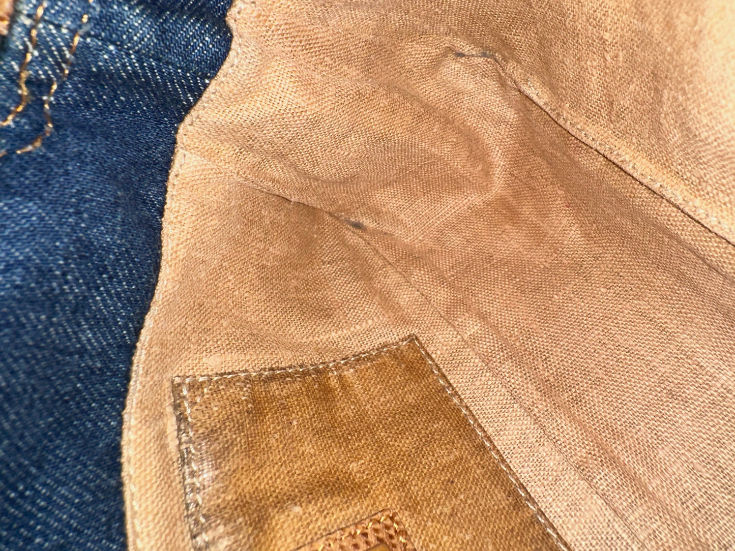 Fendi Vintage Blue Denim Lizard Trim Baguette