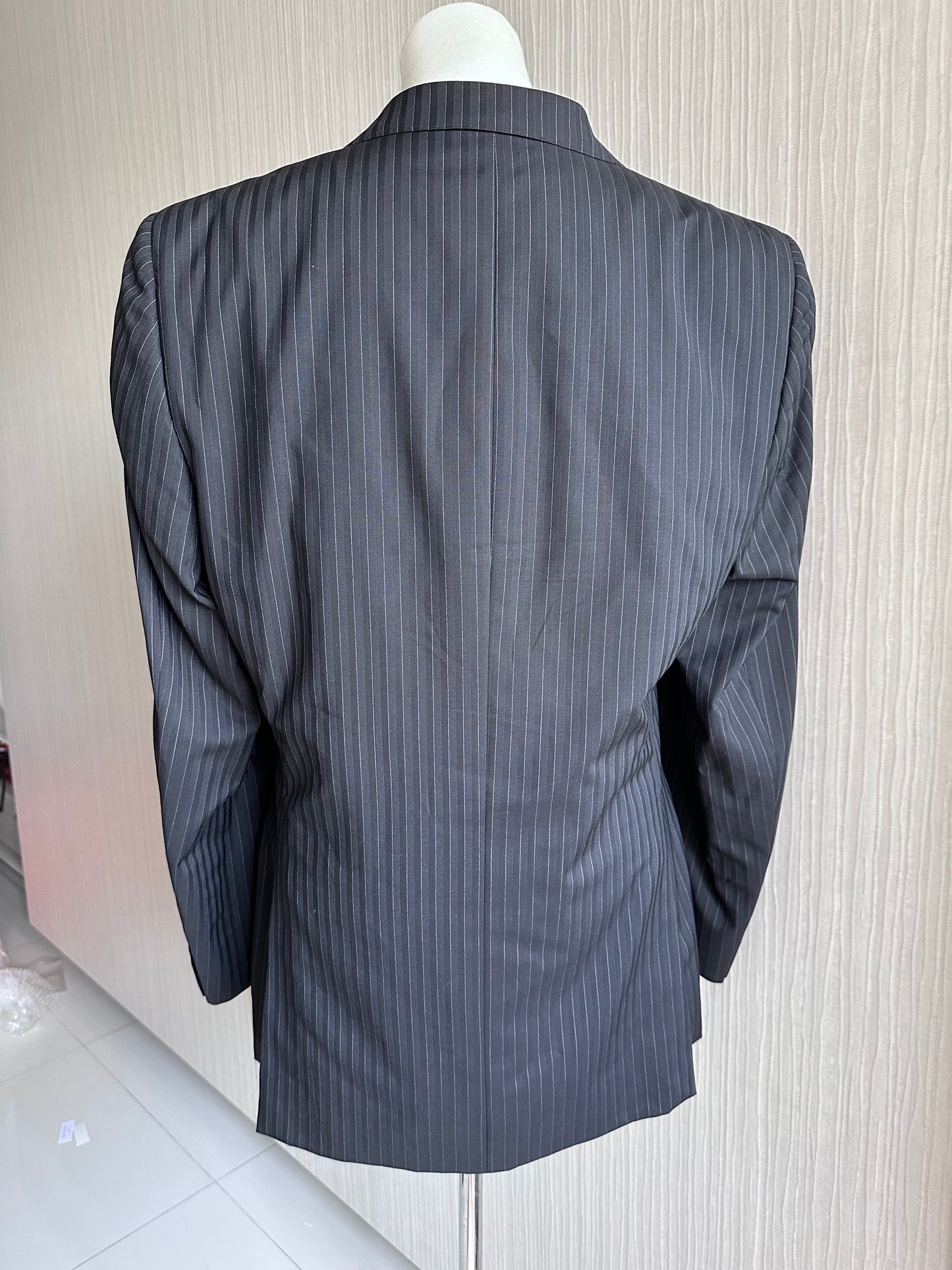 Gucci Mens Suit Blazer Black Wool Mohair Regular Fit Jacket
