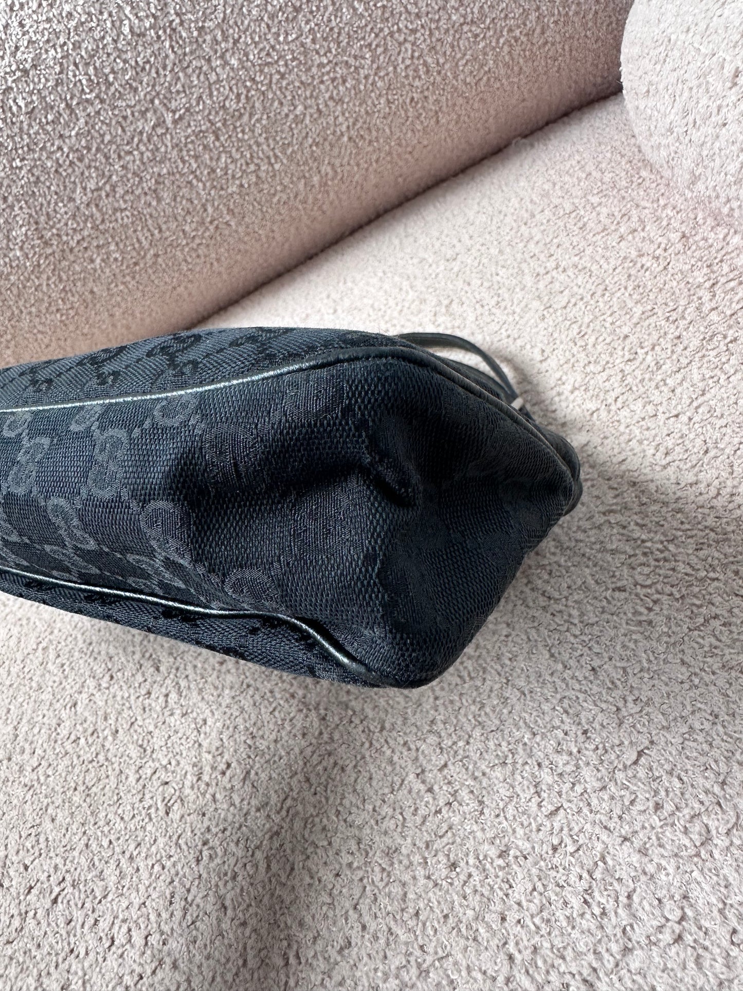 Gucci Black GG Hobo Shoulder Bag