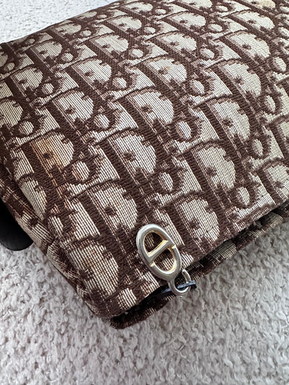 Dior Brown Oblique Trotter Boston Shoulder Bag