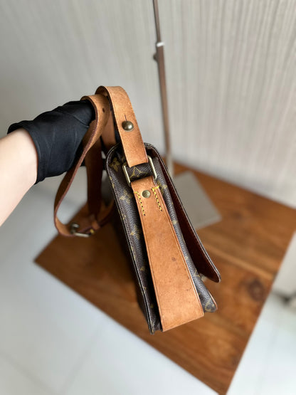 Louis Vuitton  Cartouchiere GM Messenger Crossbody Bag Brown Monogram