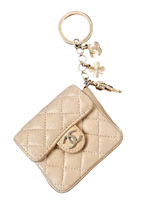 Rare Chanel Vintage Mini Classic Flap Bag Charm Keychain