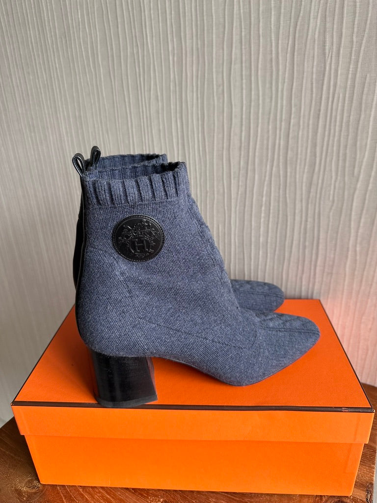 Hermes Knit Ankle Boots Volver Jenna 60