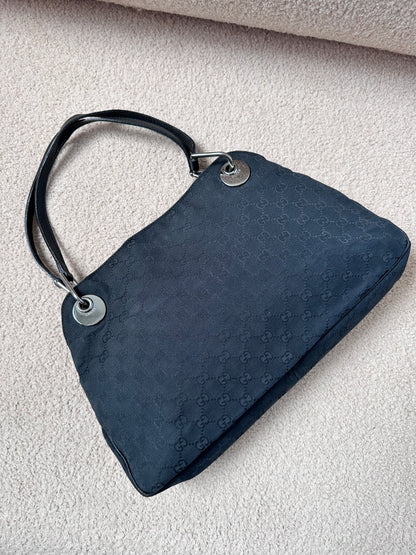 Gucci Black GG Hobo Shoulder Bag