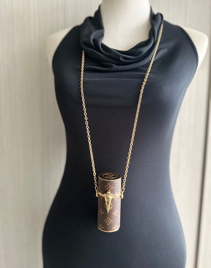 Louis Vuitton Lipstick Minaudiere Case Chain Bag