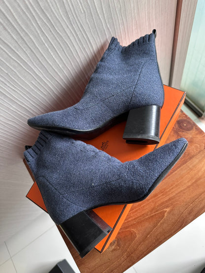 Hermes Knit Ankle Boots Volver Jenna 60