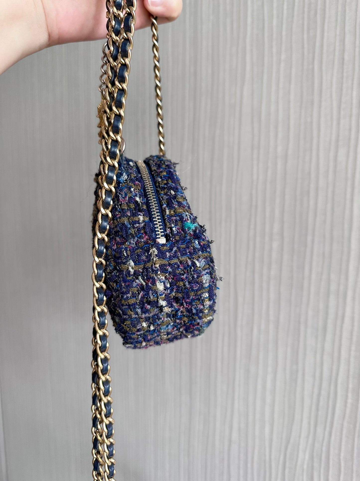 Chanel Autumn Limited Edition Round Tweed Sling Bag