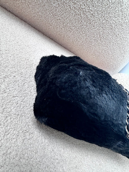 Chanel Archive 2000-2002 Rabbit Fur East West Tote