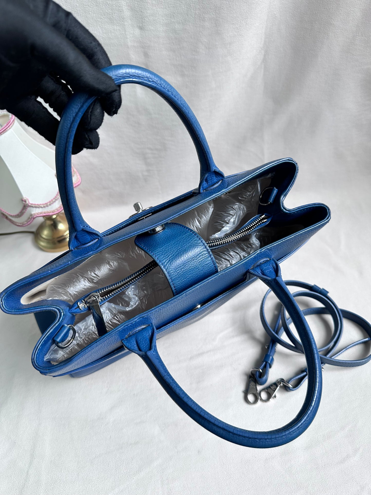 Chanel Cerf Executive Tote - Blue Calf Leather