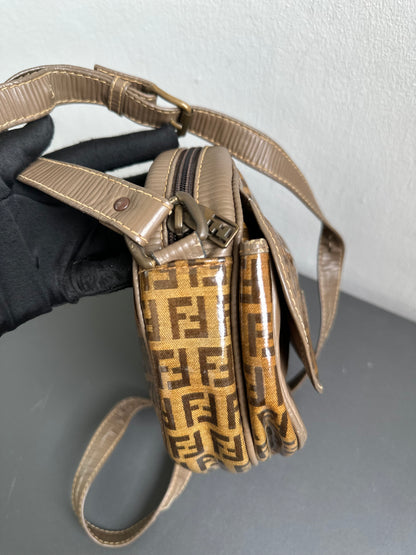 Fendi FF Zucca Zucchino Oval Crossbody Bag