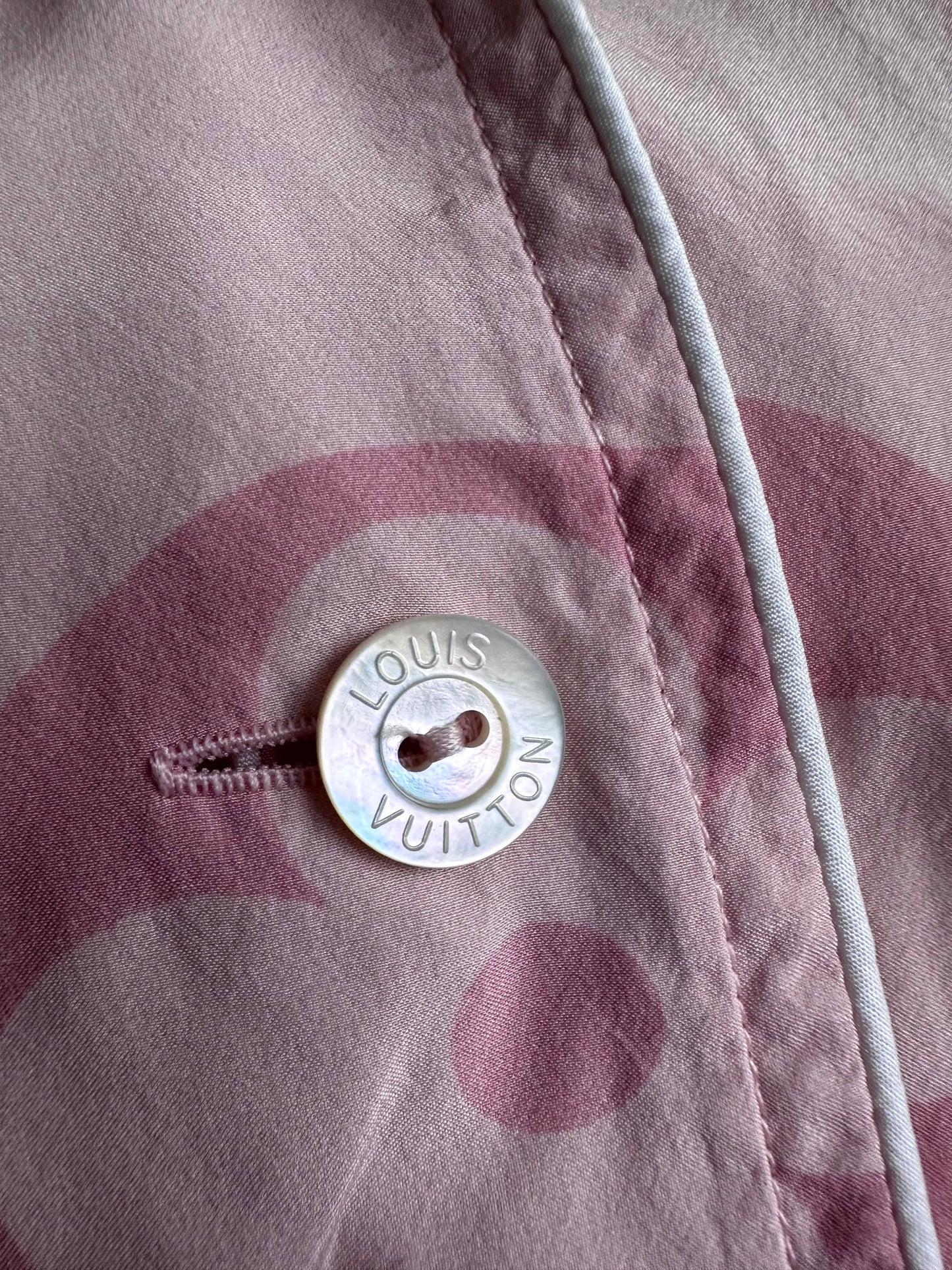 Louis Vuitton 2025 Silk Pink Ombre Pyjamas Shirt Top