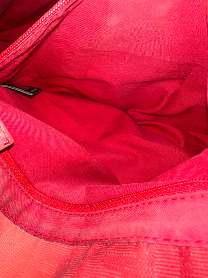 Fendi Mamma Baguette Red Fabric / Gold FF Hardware