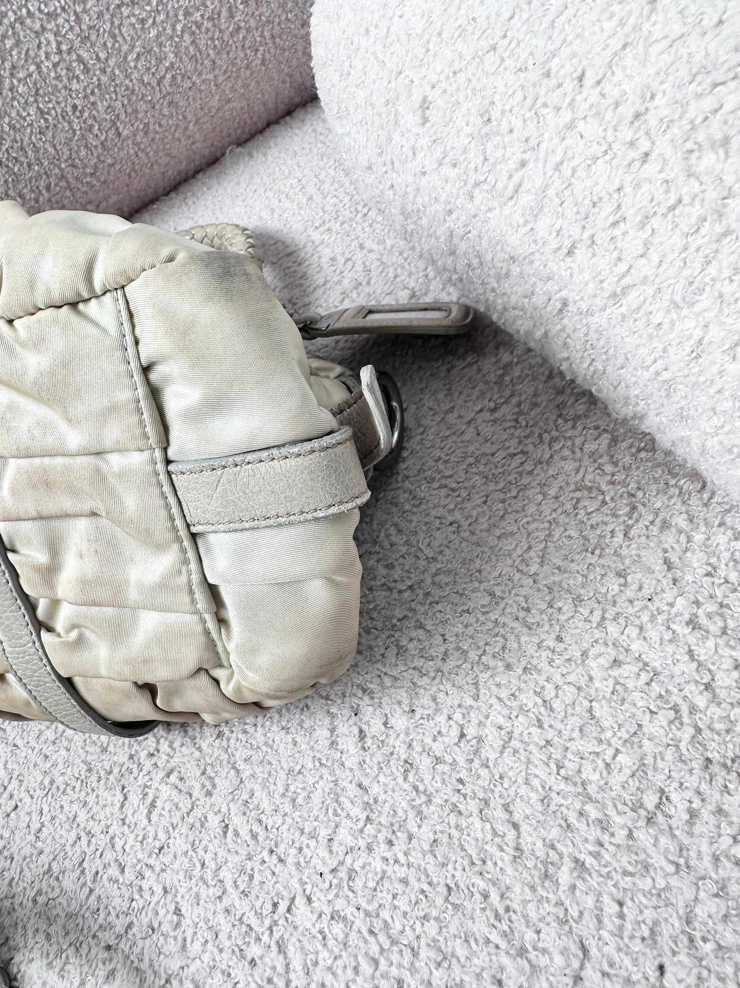 Prada Two Way Gather Nylon Tessuto Bag
