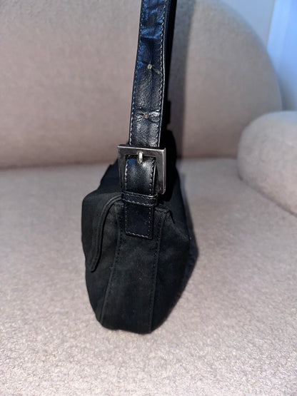 Fendi Baguette Black Nylon Leather