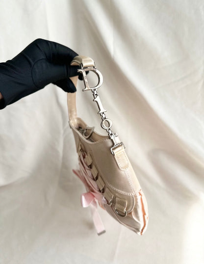 Dior by John Galliano Ballet Corset Ribbon Saddle Trotter Bag