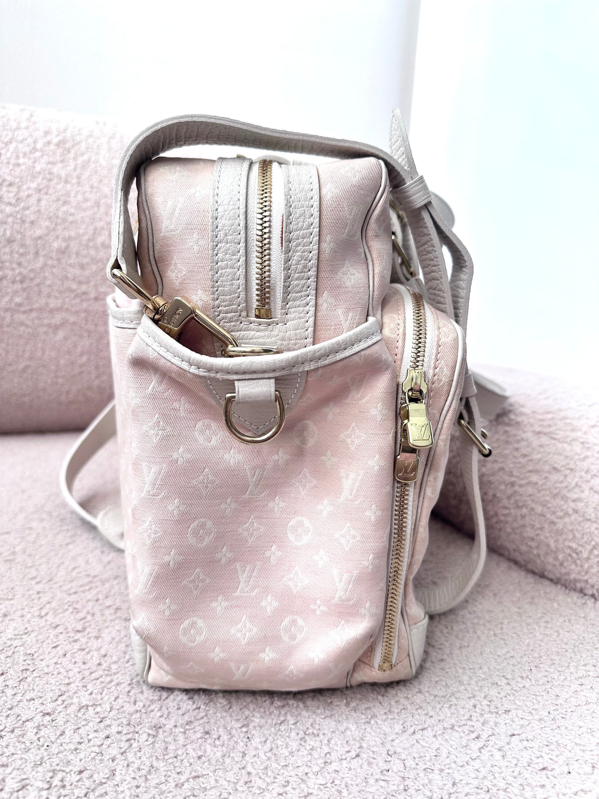 Louis Vuitton Baby Pink Mini Lin Travel Diaper Carryall Bag