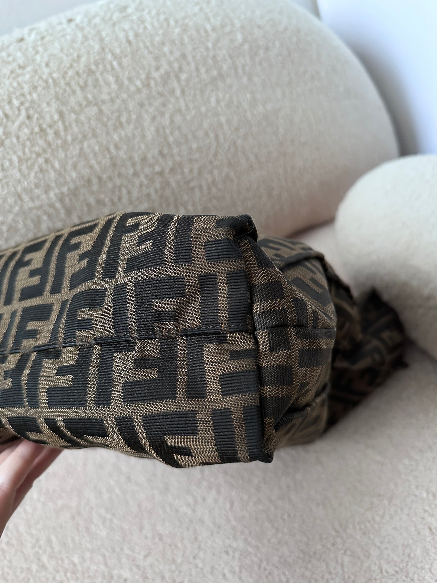 Fendi Vintage Brown FF Zucca Tote Bag