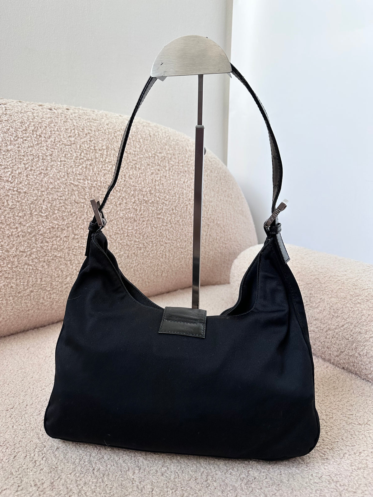 Fendi FF Baguette Hobo Black