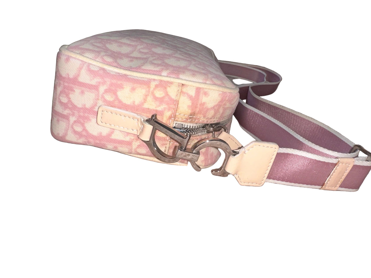 Dior 2003 Pink Trotter Oblique Diorissimo Crossbody Bag