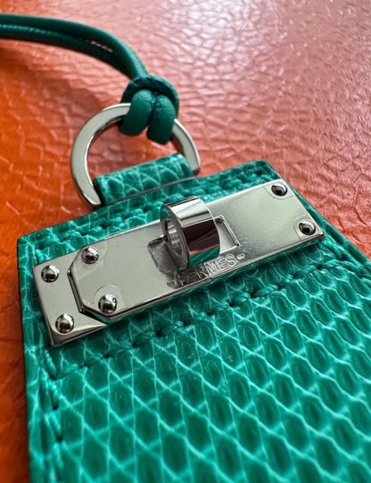 Hermes Kelly Bag Monpetitkelly Lizard Exotic Pendant Necklace