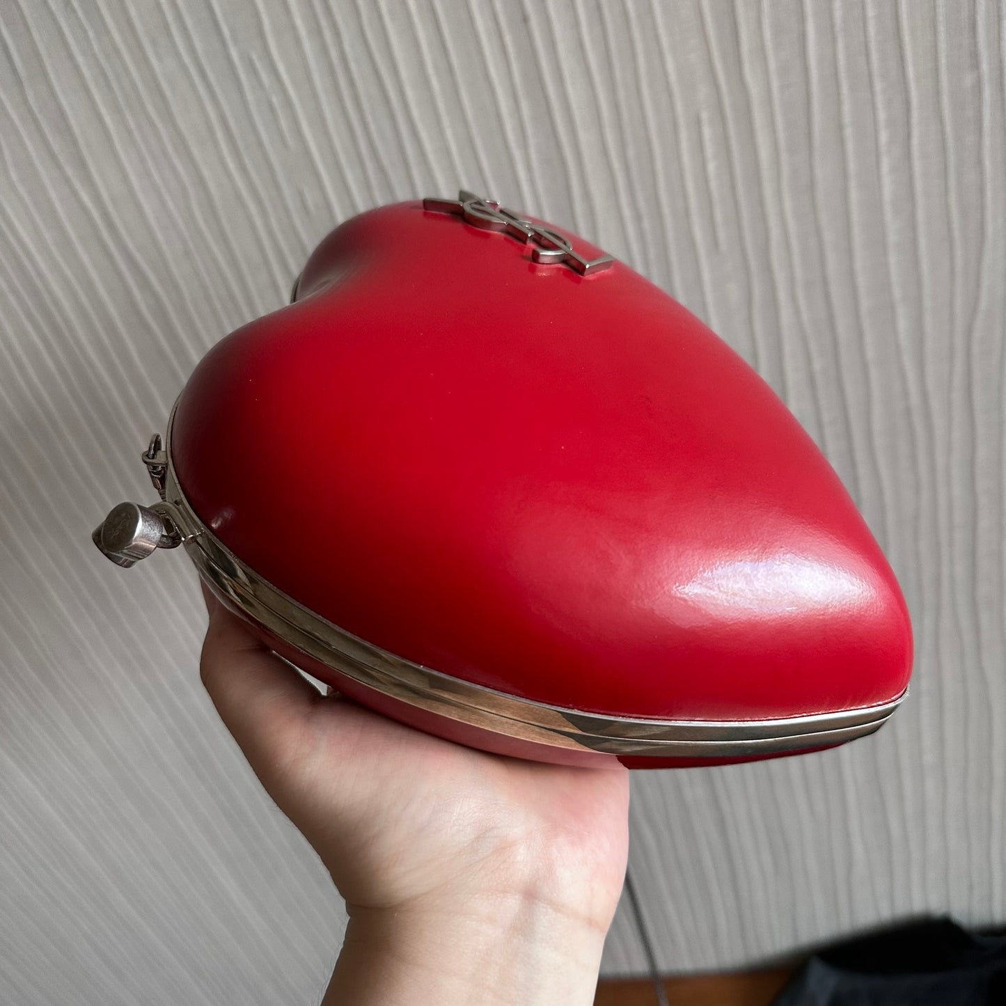 RARE Yves Saint Laurent Love Box Heart Minaudiere Clutch Bag Crossbody Bag YSL