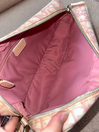 Dior 2003 Pink Trotter Oblique Diorissimo Crossbody Bag