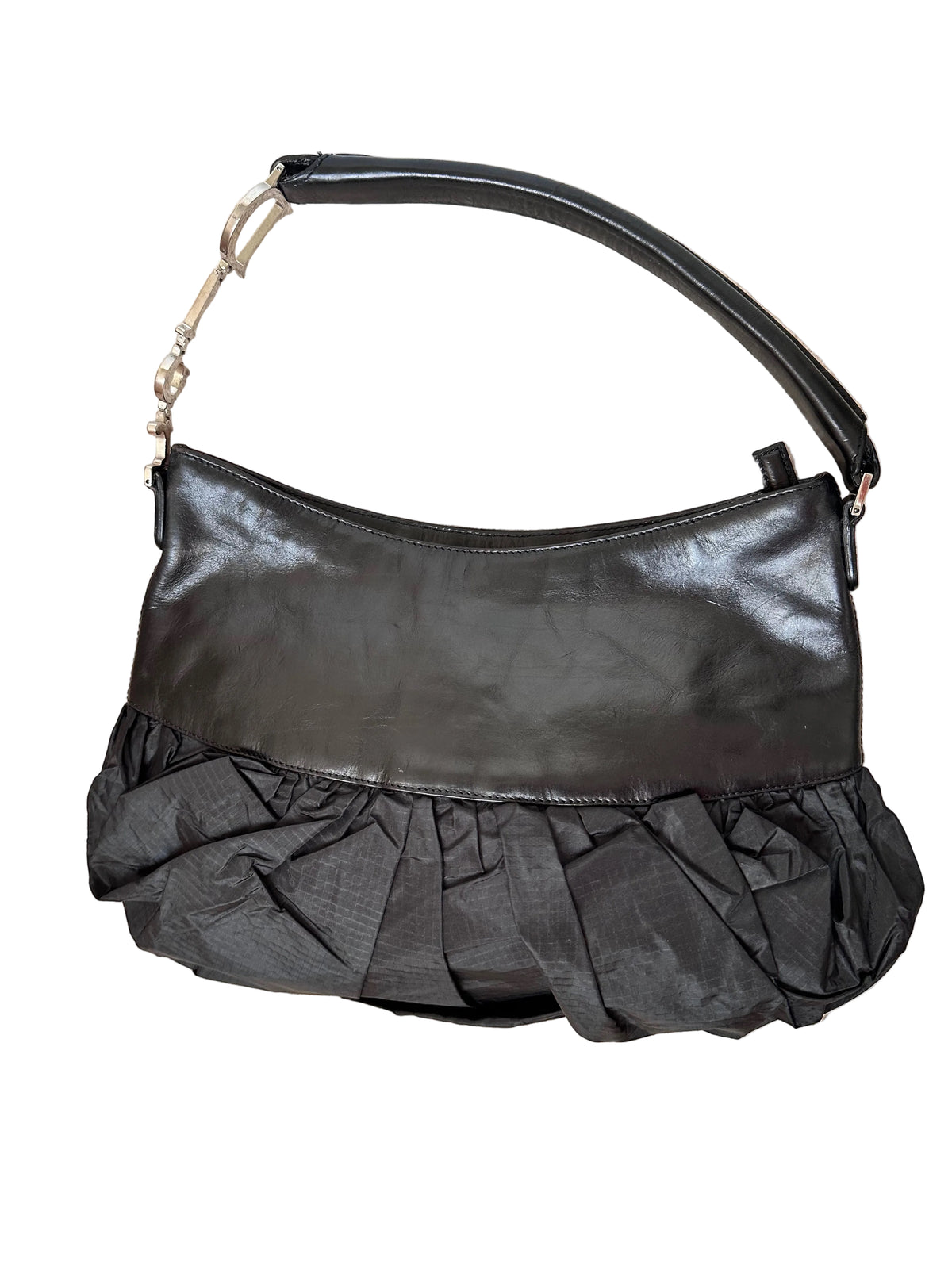 Dior Ballerina Black Corset Lace Medium Shoulder Bag