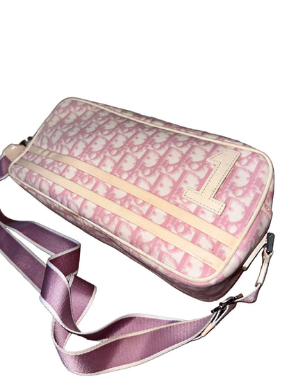 Dior 2003 Pink Trotter Oblique Diorissimo Crossbody Bag
