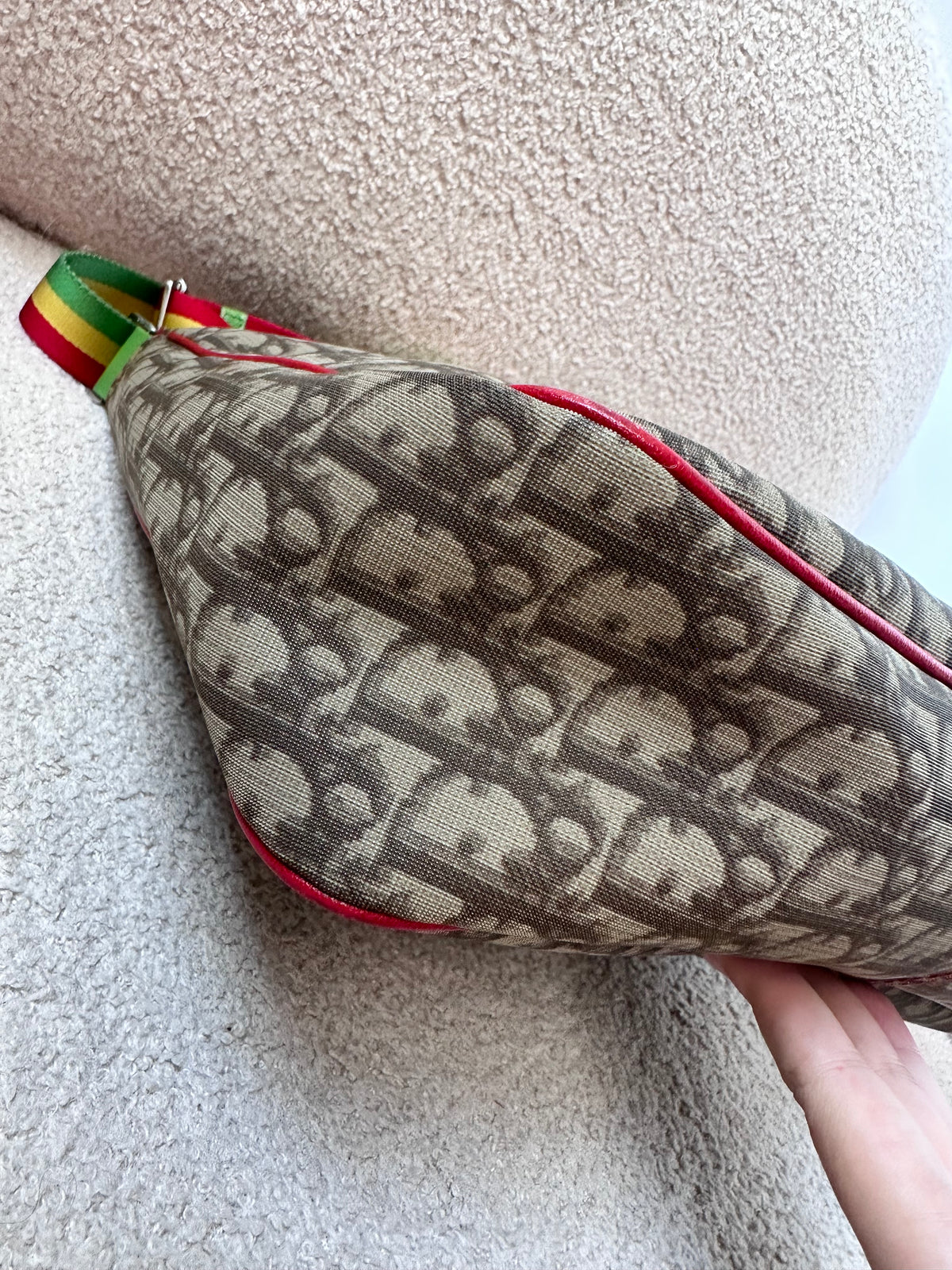 Dior Rasta 2004 John Galliano Rainbow Messenger Crossbody Bag