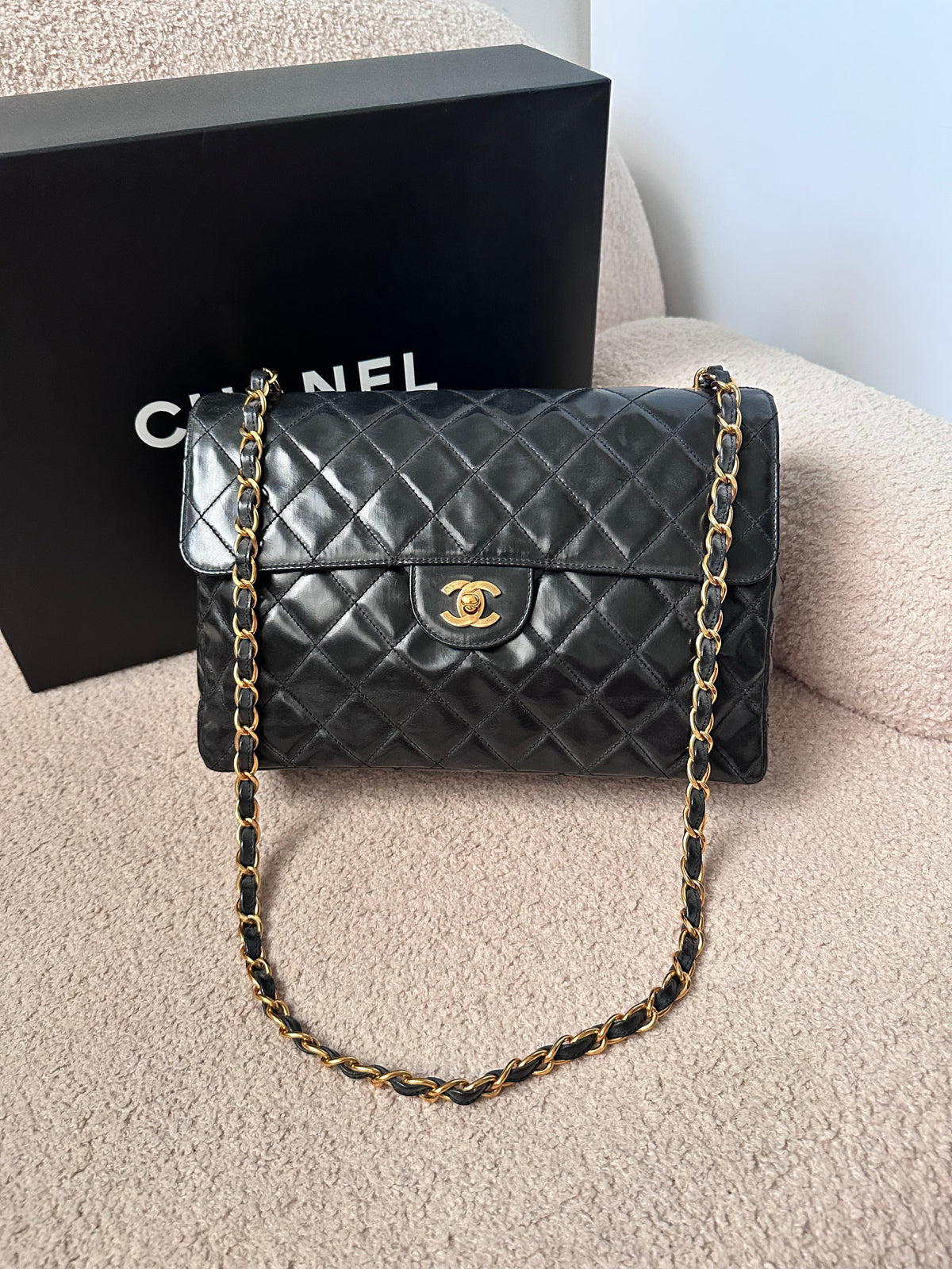 Chanel Timeless Classic Quilted Single Flap Bag Black